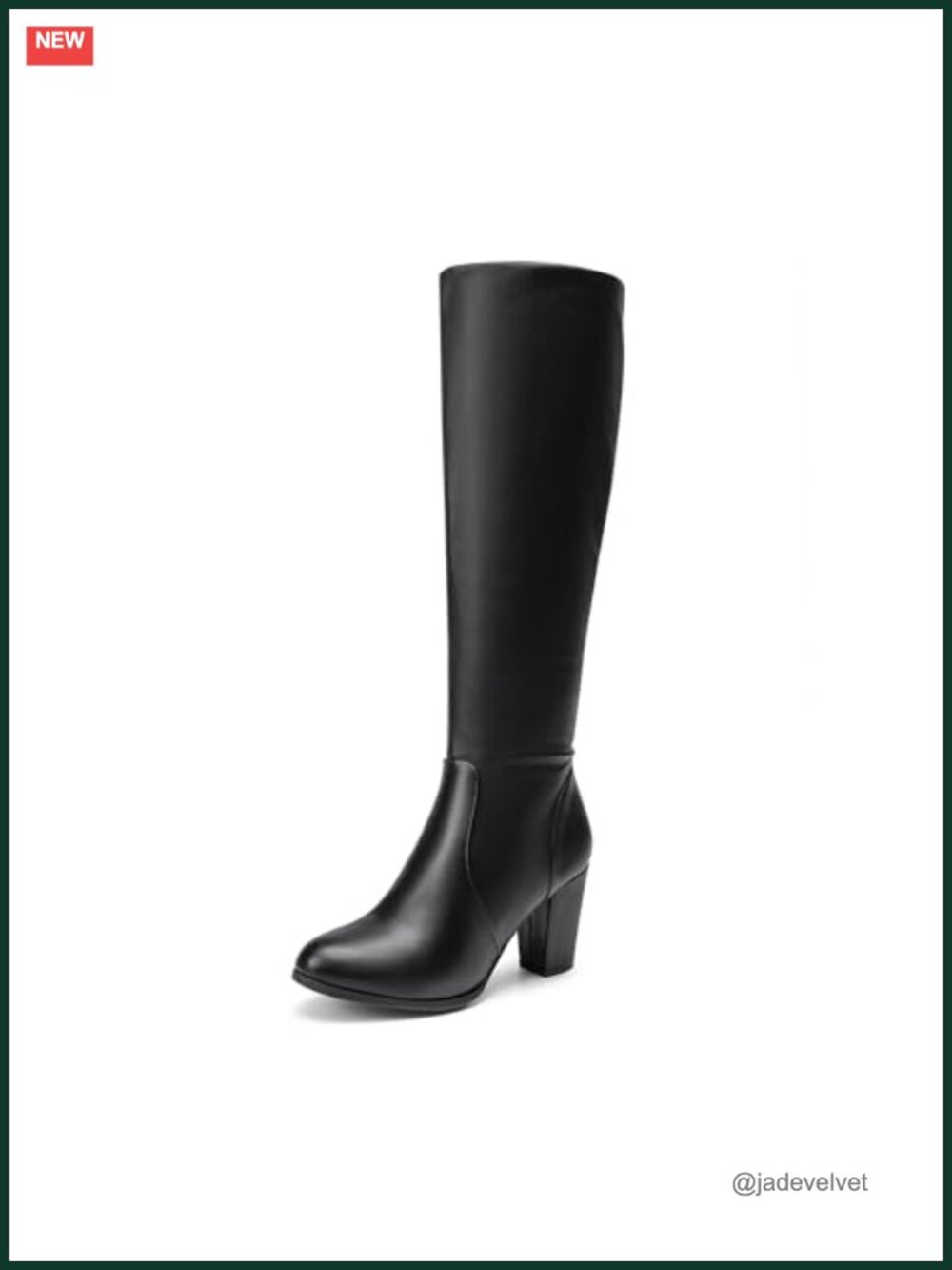 Women's Knee High Riding Boots Faux Leather Tall Winter Heeled Boots